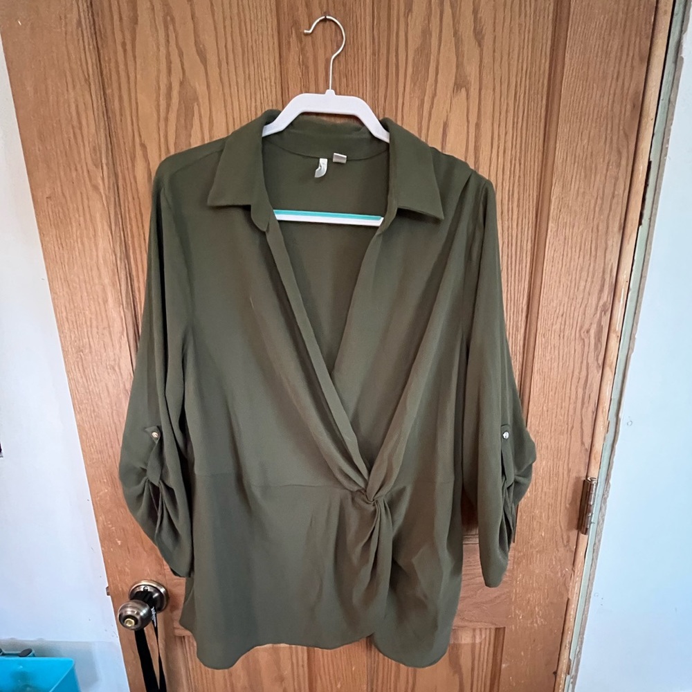 Cato green blouse - Size 18/20W